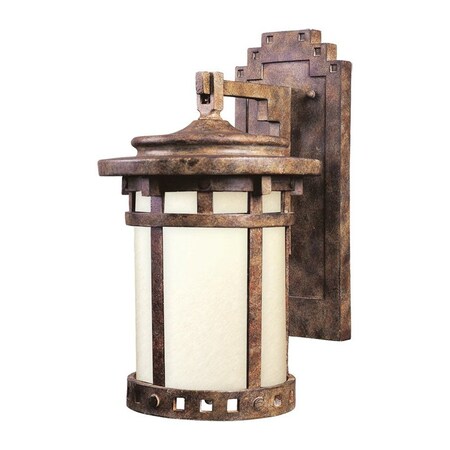Maxim One Light Sienna Mocha Glass Wall Lantern 3144MOSE